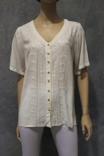 Nineties Crepe Button Top (Longer Hip Length) BACK IN