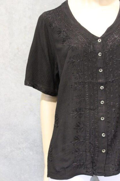 Nineties Crepe Button Top (Longer Hip Length) BACK IN