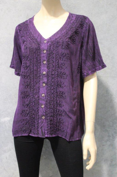 Nineties Crepe Button Top (Longer Hip Length) BACK IN