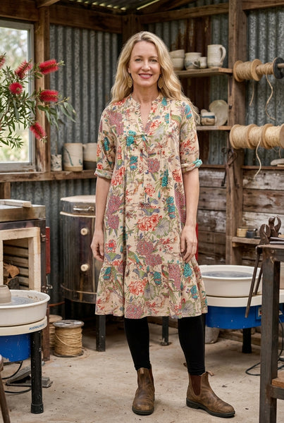 Heritage Cambric Cotton Pintuck Dress