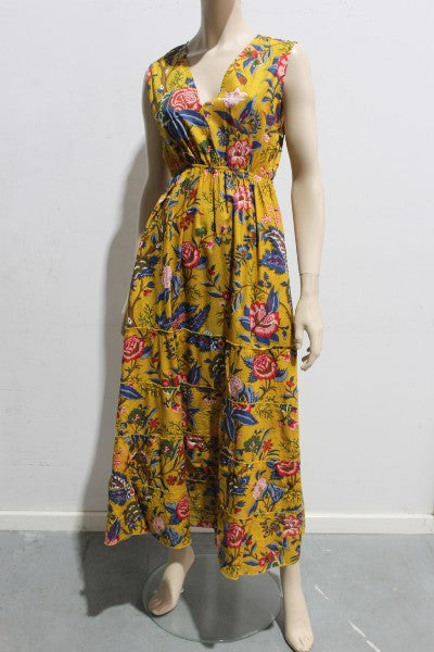Heritage Cambric Cotton Maxi SLEEVELESS Dress