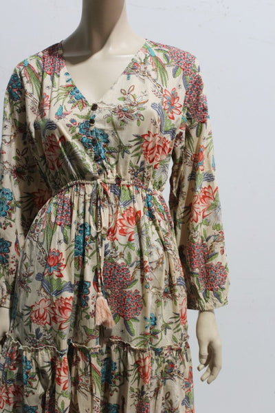Heritage Cambric Cotton Maxi SLEEVE Dress