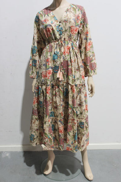 Heritage Cambric Cotton Maxi SLEEVE Dress