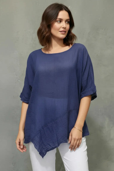 Cotton Diagonal Panel Top