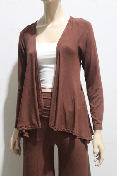 Jersey A-Line Gored Jacket/Cardigan