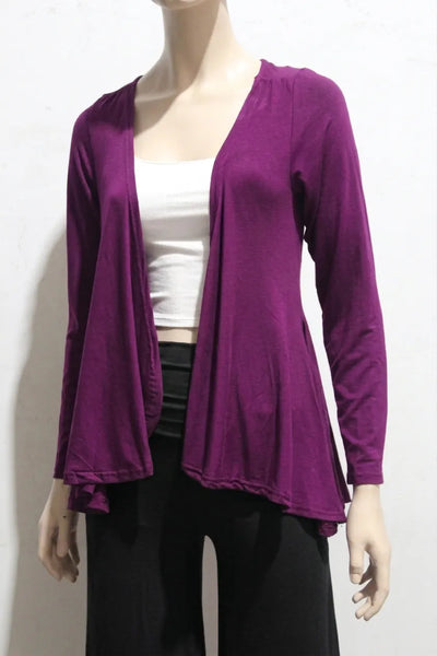 Jersey A-Line Gored Jacket/Cardigan