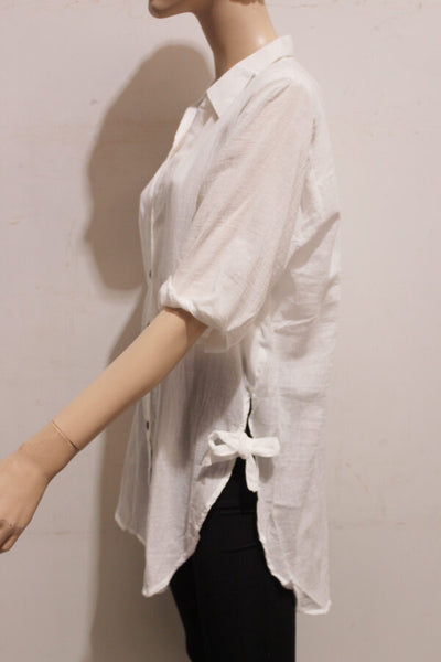 Cotton Resort Shirt w Hip Ties