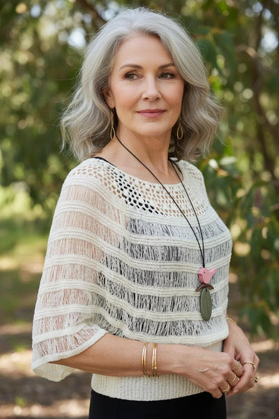 Crescent Ladder Knit Top