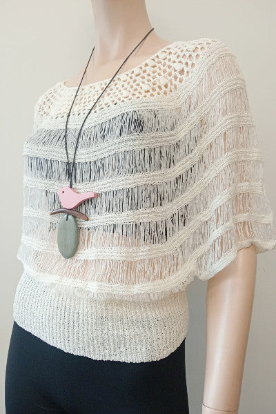 Crescent Ladder Knit Top