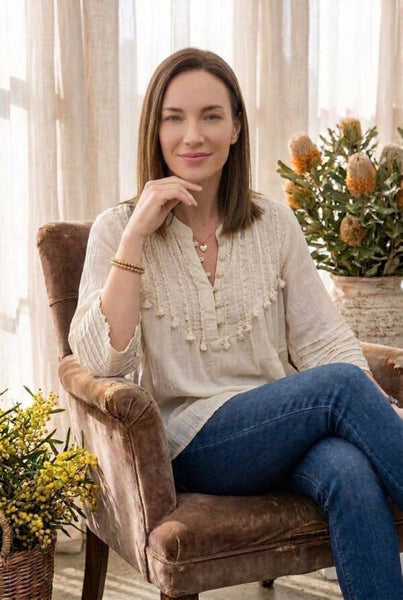 Antique Crochet Trim Blouse