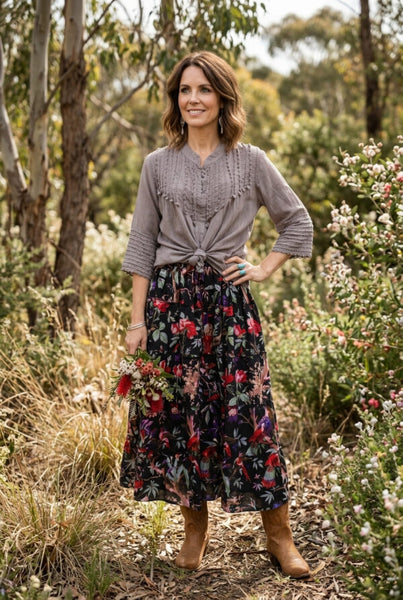 Antique Crochet Trim Blouse