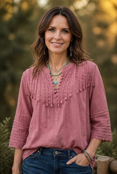 Antique Crochet Trim Blouse