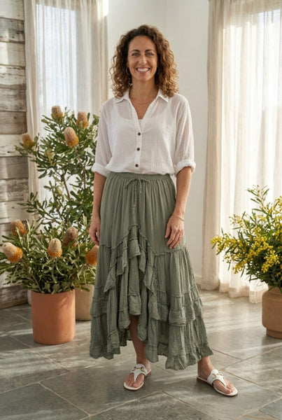 Iberia Cotton Cascade Skirt COLS DUE BACK SOON!