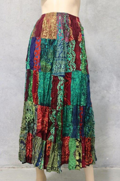 Overdyed Patch Rayon Skirt ASSORTED