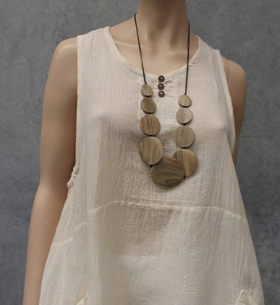 Cotton Balloon Dress W Pockets