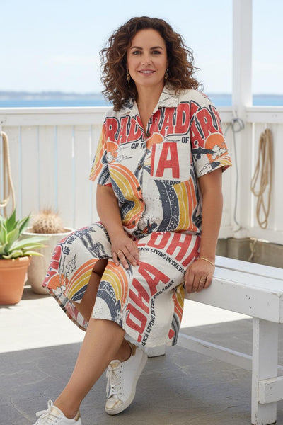 Flour Print Cotton Shirt Dress NEW PRINTS!