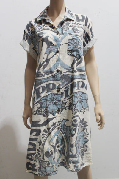 Flour Print Cotton Shirt Dress NEW PRINTS!