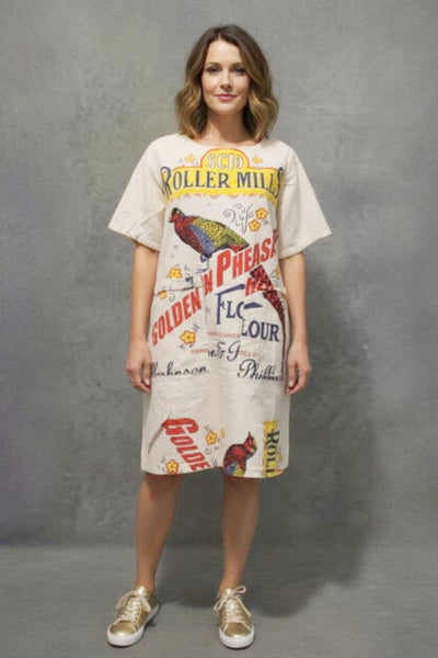 Flour Print Cotton Tee Dress (lots of prints)