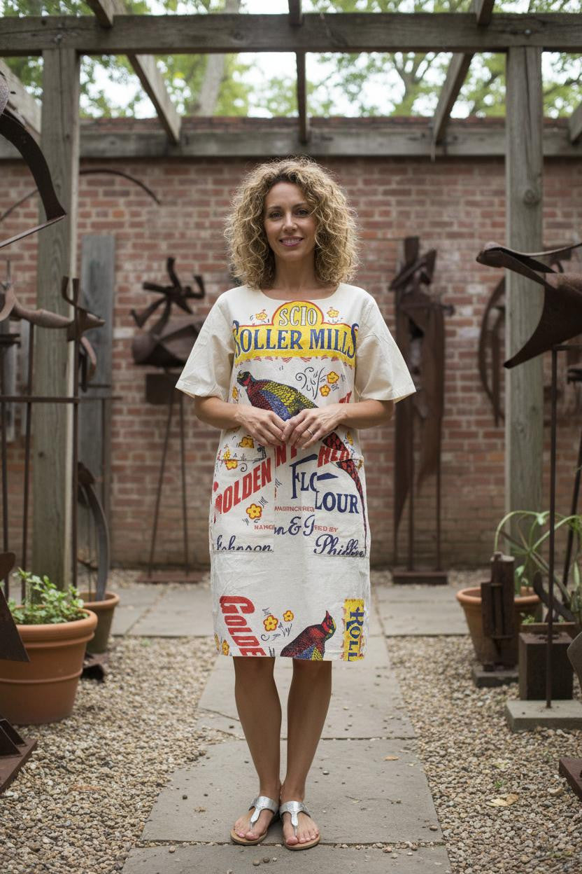 Flour Print Cotton Tee Dress (lots of prints)