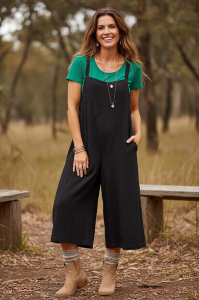 Naturals Cotton Wide Leg Jumpsuit
