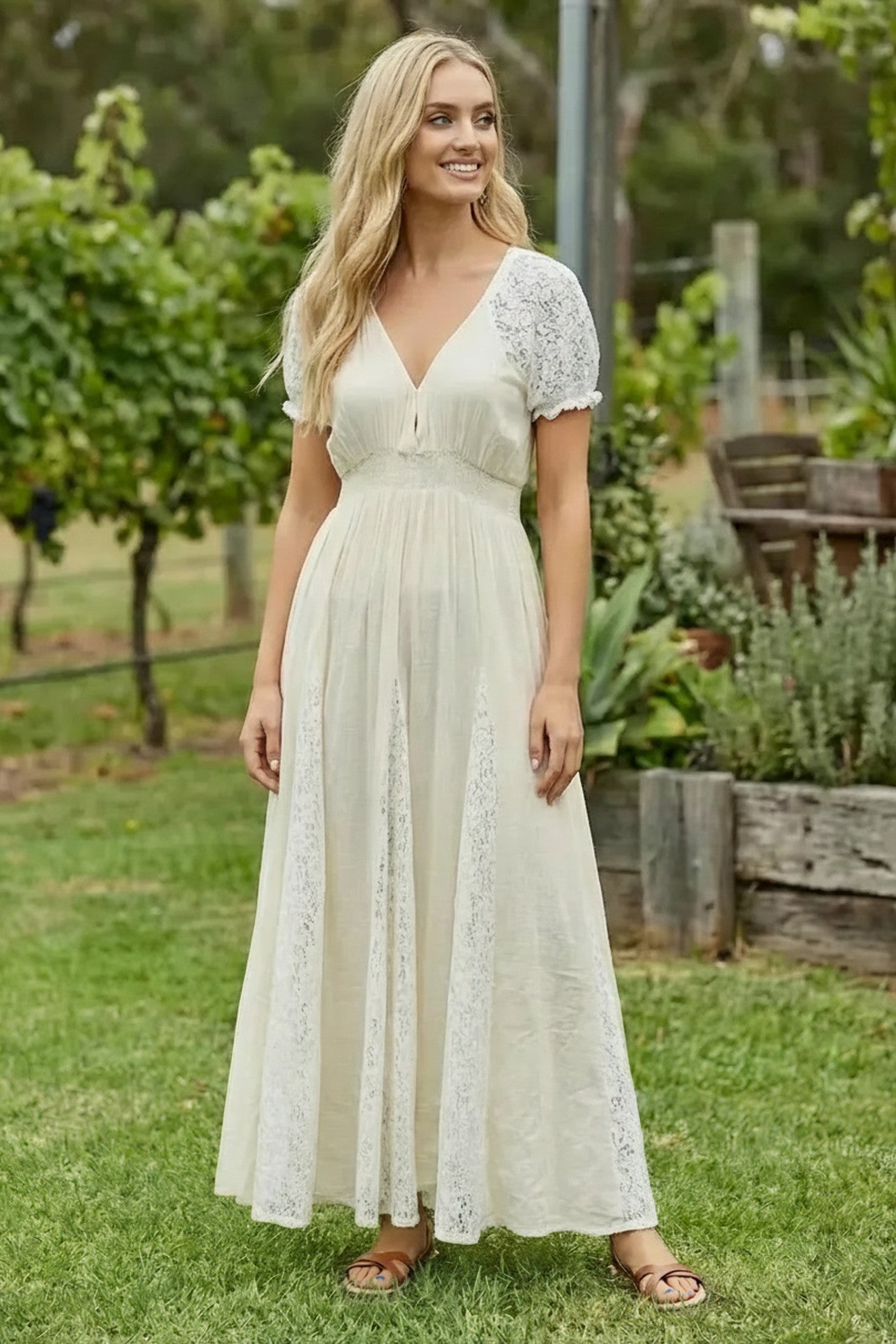 Calico Lace Peasant Dress Ruby Street Australia Calico Lace Peasant Dress Ruby Street Australia