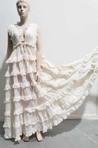 Bobby Cascade Circle Skirt Ruffle Maxi