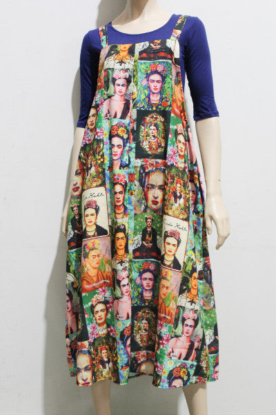 Print Overalls Dress FRIDA