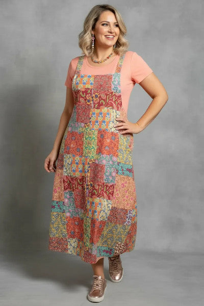Print Overalls Dress BLOCKPRINT