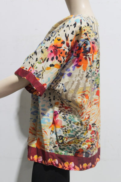 Portofino Cotton Voile Flower Applik Top