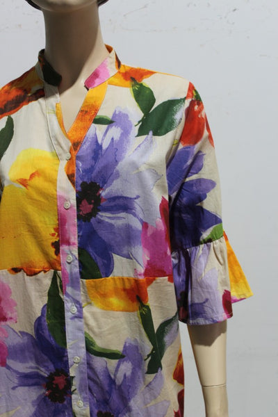 Portofino Cotton Voile Tier Shirtdress