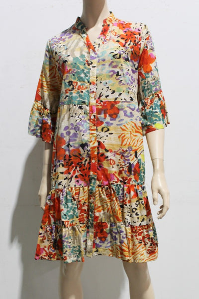 Portofino Cotton Voile Tier Shirtdress