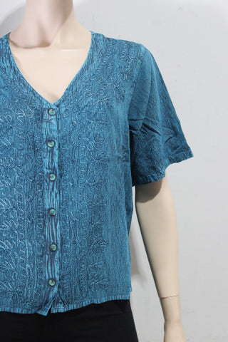 Nineties Crepe Button Top (Short/Waist Length) BACK IN!