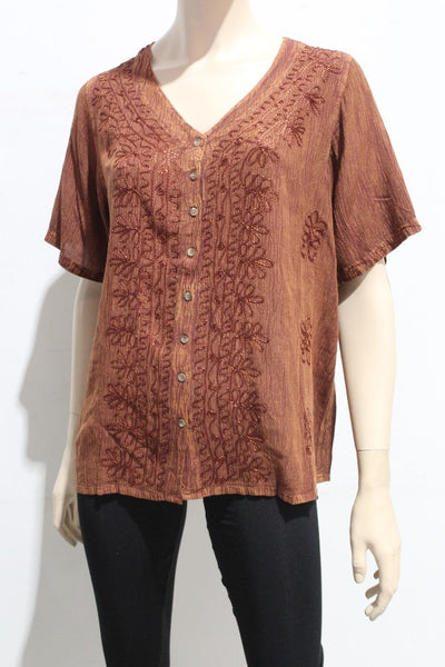 Nineties Crepe Button Top (Longer Hip Length) BACK IN!