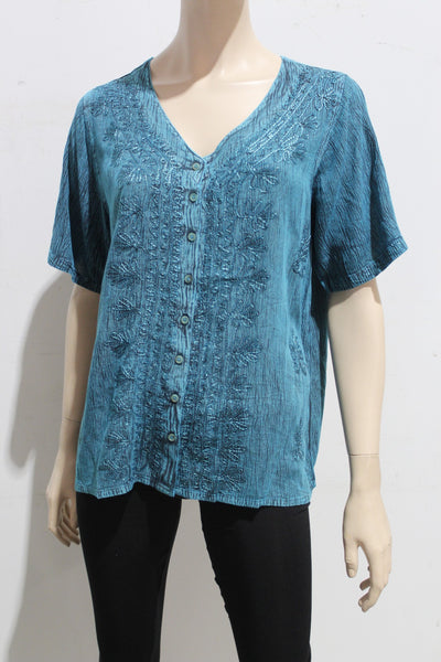 Nineties Crepe Button Top (Longer Hip Length) BACK IN!