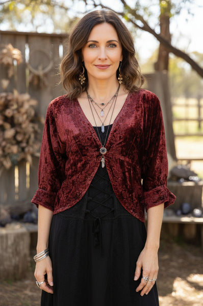 Into The Mystic Velvet Batwing Bolero