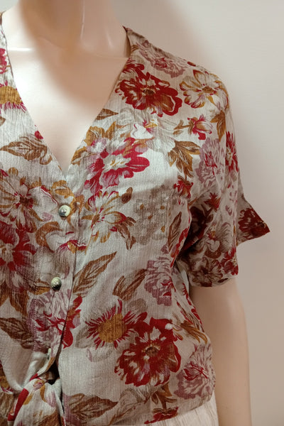 Cottage Crepe Tie Up Top