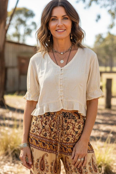 Market Days Bagru Wide Leg Pants