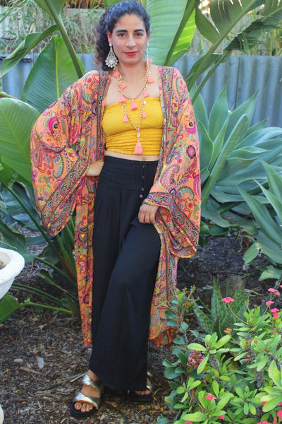 Artsilk Sari Kimono Jacket/Duster Coat LONG