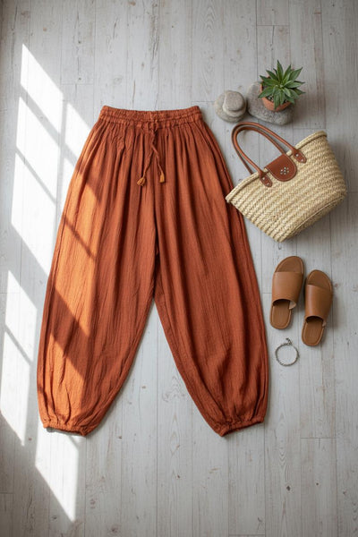 Rayon Crepe Harem Jogger Pants