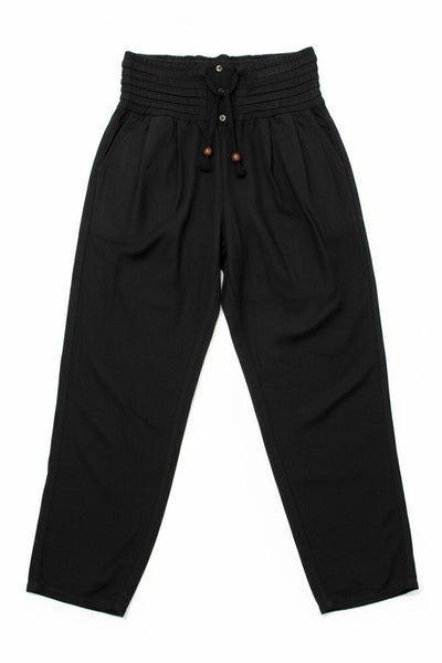 Taper Leg Pleated Waist Band Pants