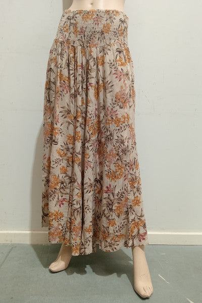 Cottage Crepe Super Flare Pants w Shirring