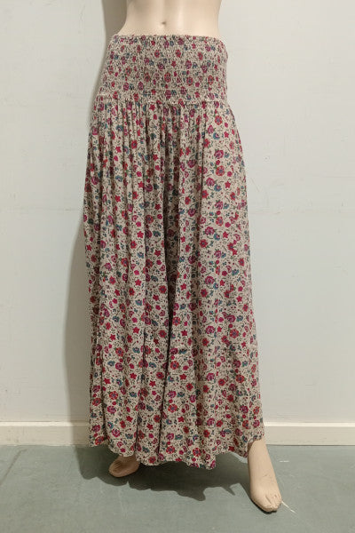 Cottage Crepe Super Flare Pants w Shirring