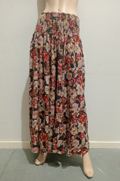 Cottage Crepe Super Flare Pants w Shirring