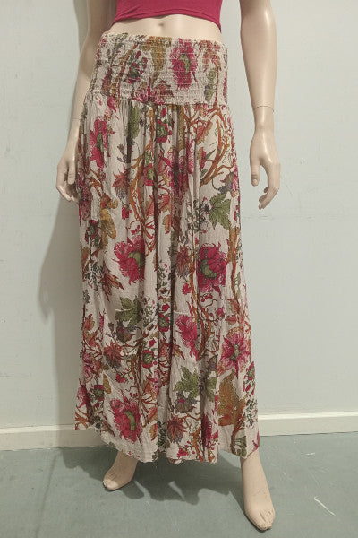 Cottage Crepe Super Flare Pants w Shirring