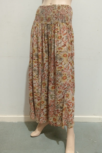 Cottage Crepe Super Flare Pants w Shirring
