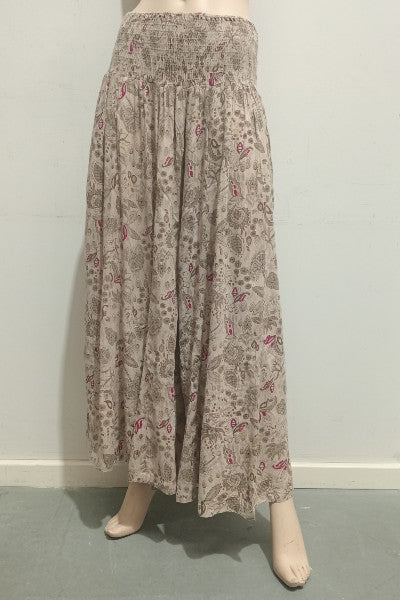 Cottage Crepe Super Flare Pants w Shirring