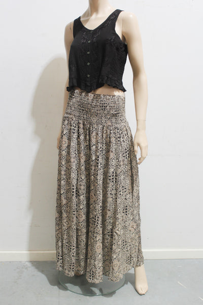 Cottage Crepe Super Flare Pants w Shirring
