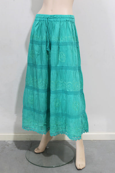Cotton Voile Embroidered Skirt