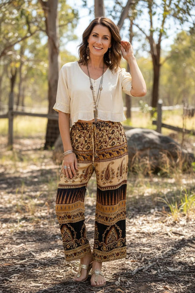 Market Days Bagru Wide Leg Pants