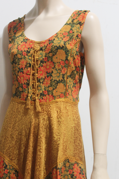 Floral Stevie Medieval Lace Up Hanky Dress